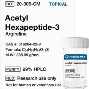 Acetyl Hexapeptide-3 (Argireline) 200mg Topical