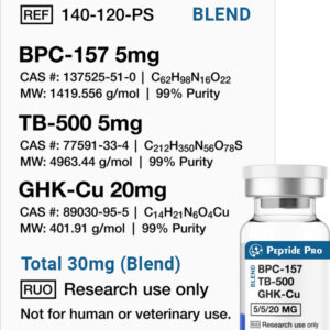 BPC-157 / TB-500 / GHK-Cu Blend 30mg Research Peptide