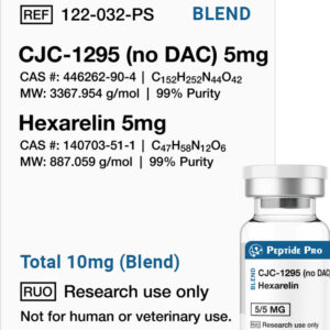 CJC-1295 (No DAC) 5mg + Hexarelin 5mg Blend Research Peptide
