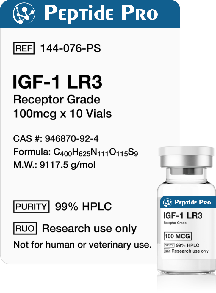 IGF-1 LR3 Receptor Grade 100mcg × 10 Vials Research Peptide