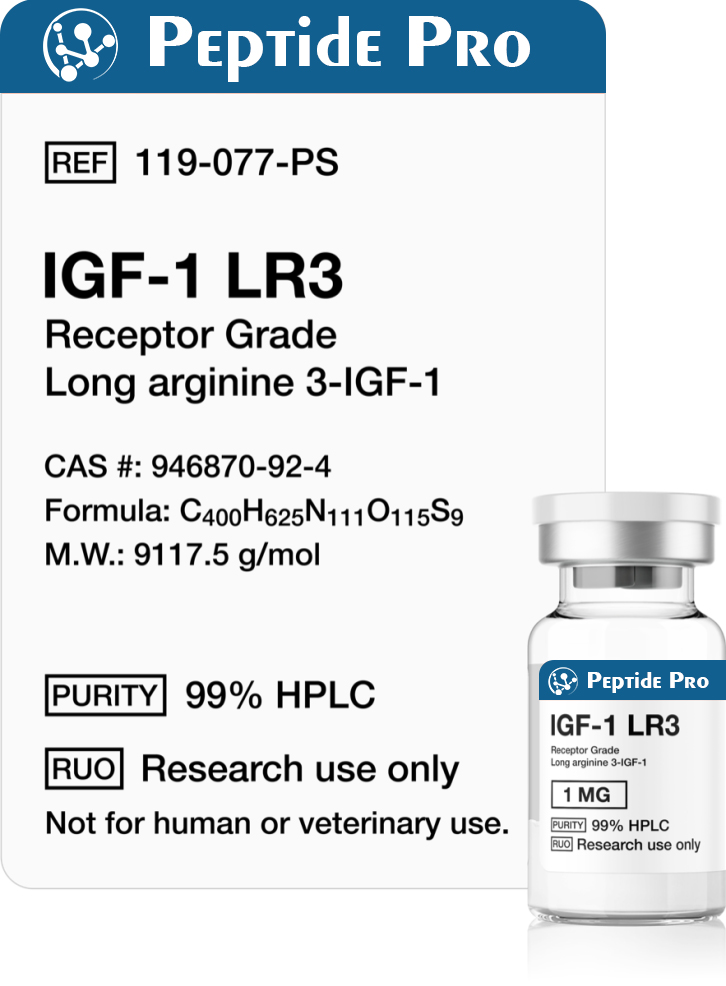 IGF-1 LR3 Receptor Grade 1mg Research Peptide