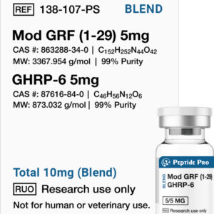 Mod GRF (1-29) 5mg + GHRP-6 5mg Blend (Total 10mg)