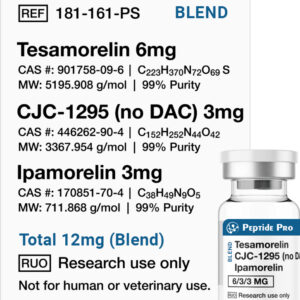 Tesamorelin 6mg + CJC-1295 (No DAC) 3mg + Ipamorelin 3mg Blend