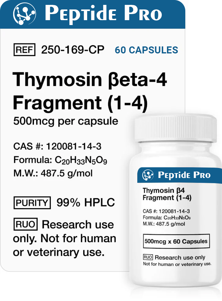 Thymosin β4 Fragment (1-4) 500mcg Capsules – 60 Capsules